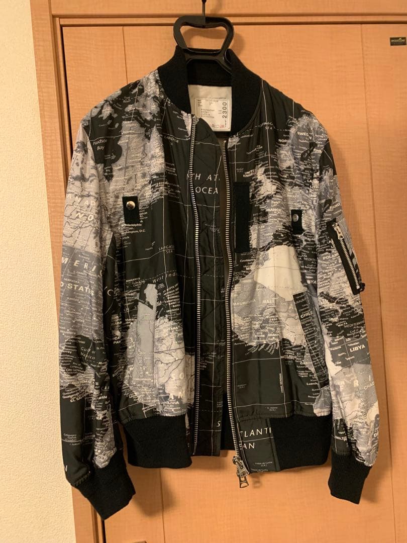 20ss Sacai MA-1 ワールドマップ ブルゾン - メルカリ