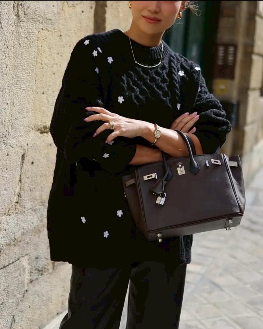 ジプソフィア　gypsohila フローラルケーブルニット