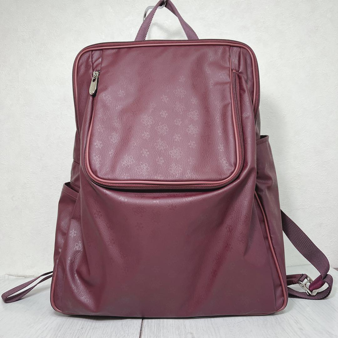 【美品】ヤマト屋 NV151 ズレスリュック12L レッド プラム