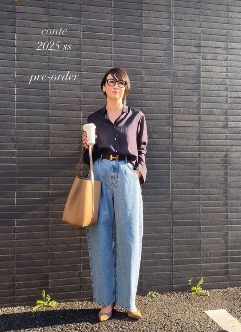 ＜upper hights for conte＞タックデニムパンツ UN