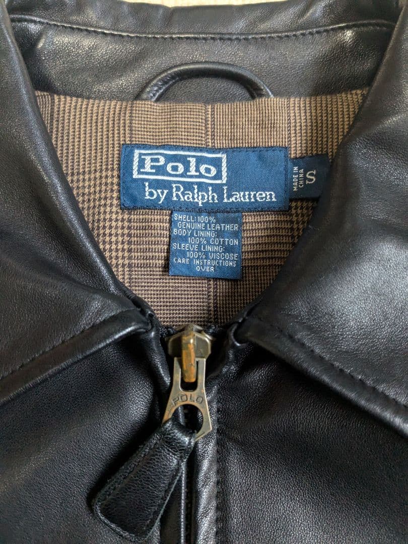 正月セール】90s ラルフローレン ポニー無し レザージャケット S