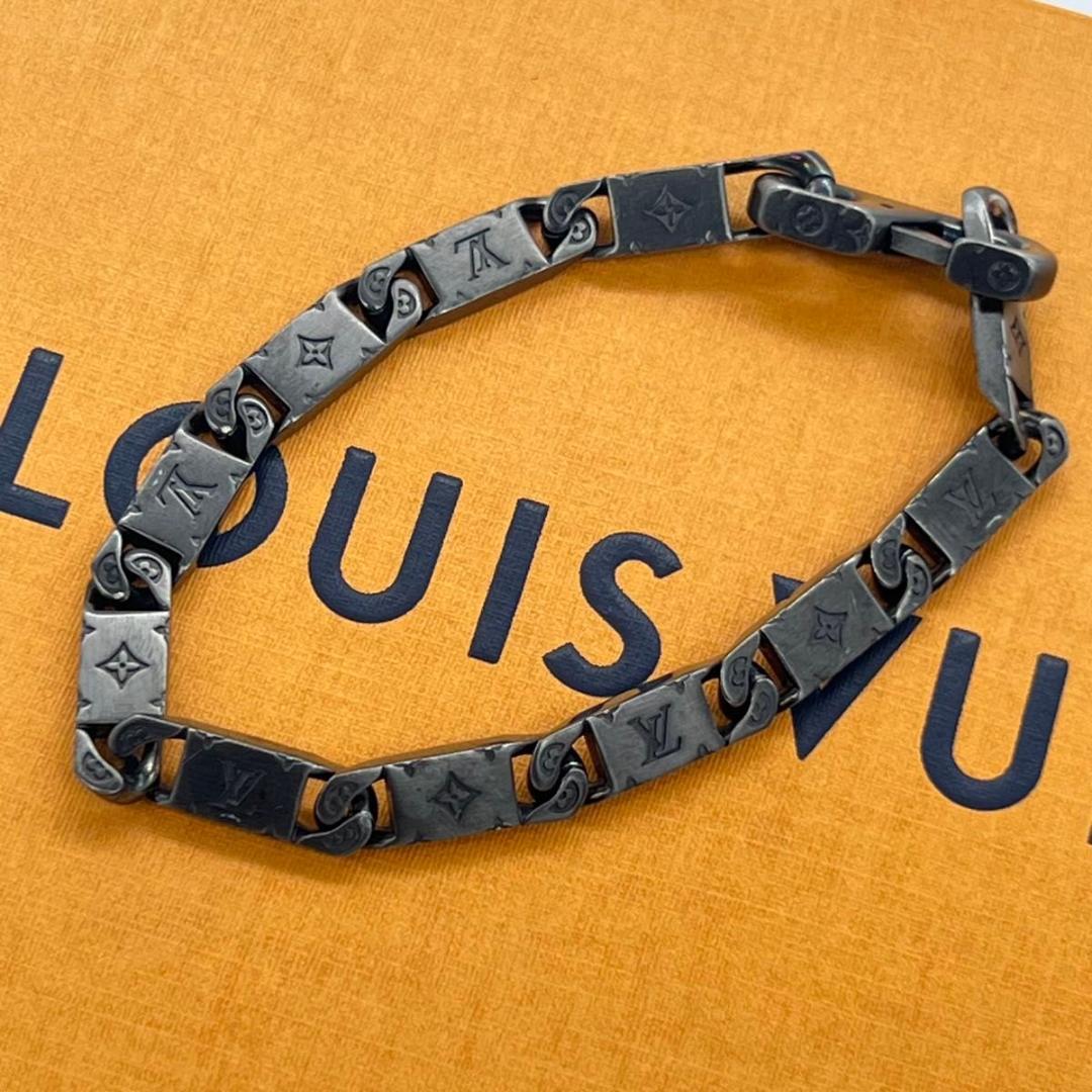 ルイヴィトン タイドアップ ブレスレット ブラック メタル