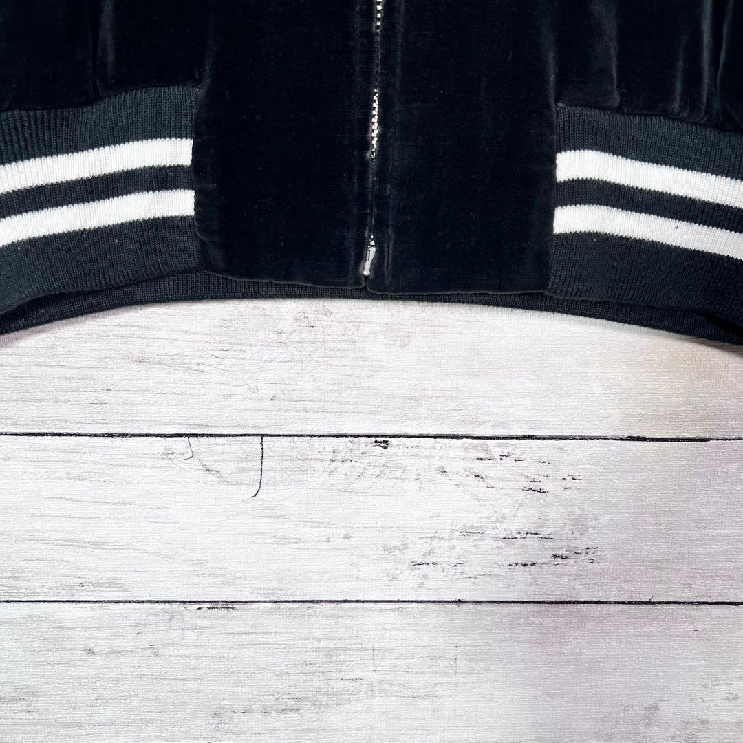 希少』 ヴィンテージ スカジャン ベロア 激シブ 横須賀 豪華刺繍 黒