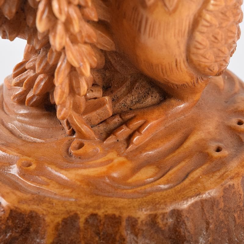 中国 鹿角細密雕 夫婦鶉 置物 箱付 7994E - メルカリ