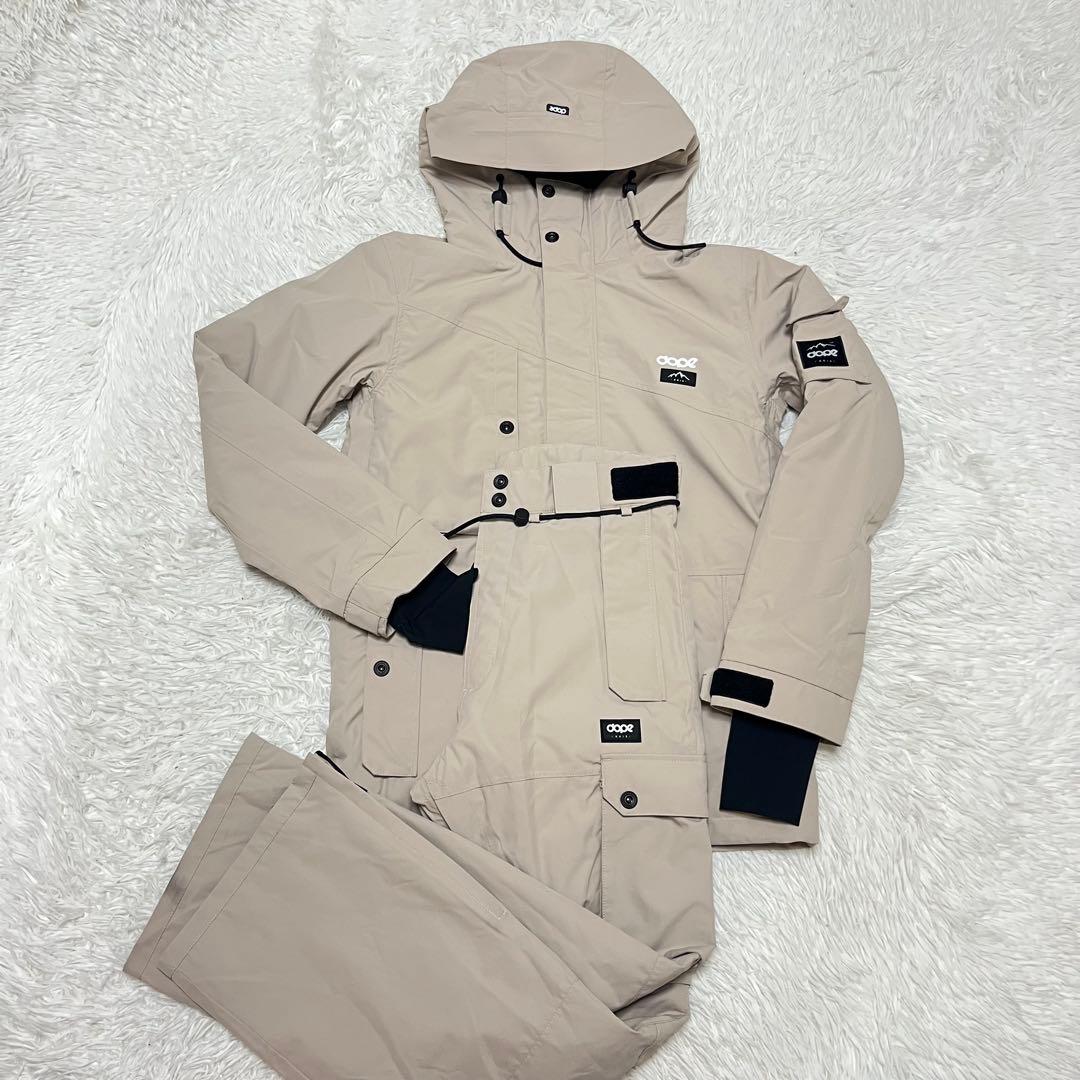 美品  ドープ スノボ スキー ウェア セットアップ ベージュ FW22