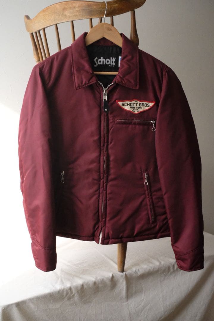 Schott バーガンディ ジャンパー