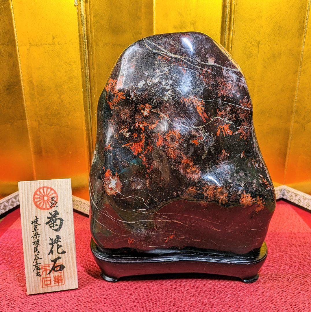 菊花石 岐阜県根尾谷産6.4kg 鑑賞石 観賞石 水石 盆石 置物 天然石