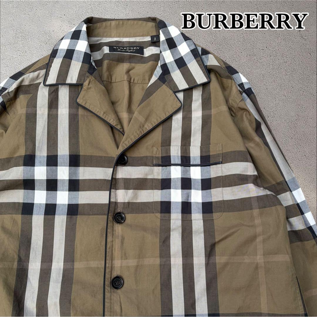 BURBERRY LONDON オープンカラーシャツ メガチェック