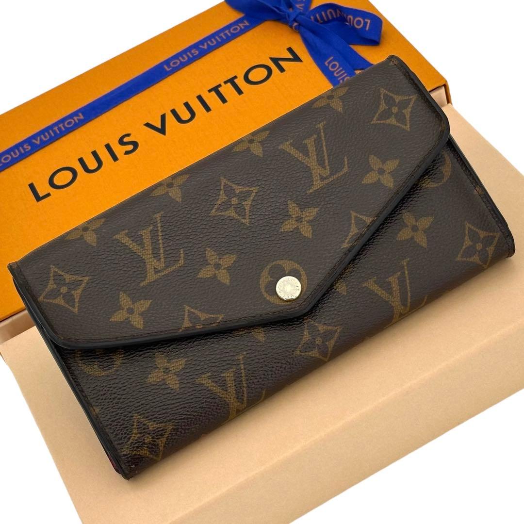 【新型】ルイヴィトン モノグラム ポルトフォイユ サラ 二つ折り財布 フューシャ