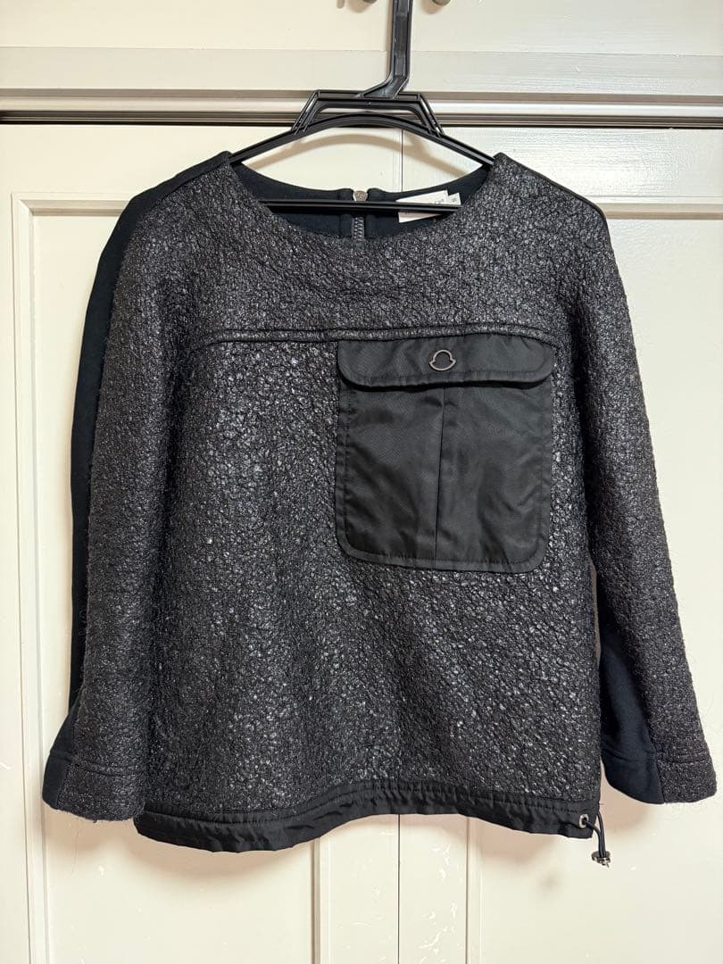 MONCLER モンクレール　トップス　異素材カットソー　ブラック