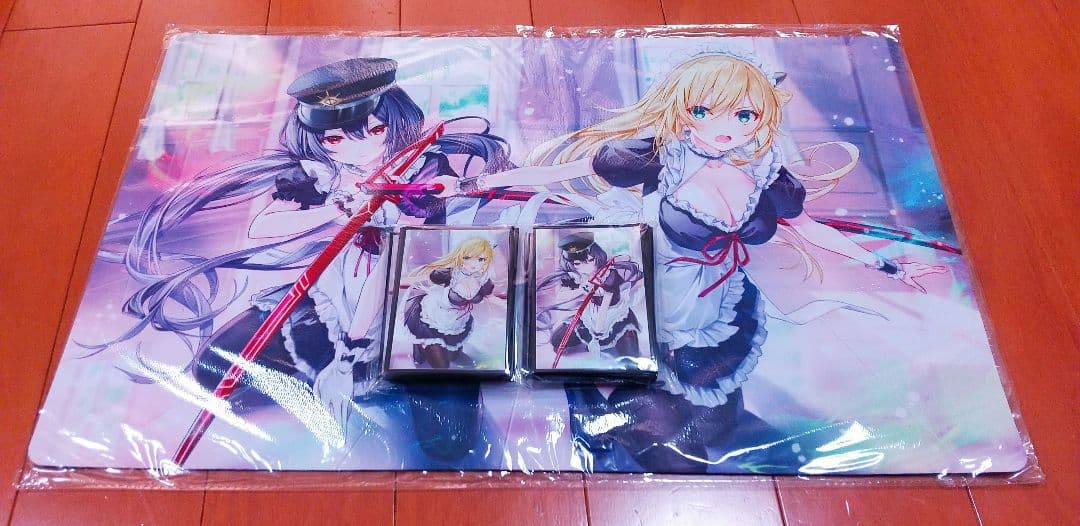 遊戯王　閃刀姫　レイ　ロゼ　スリーブ　プレイマット　メイド　ミッドナイトブルー