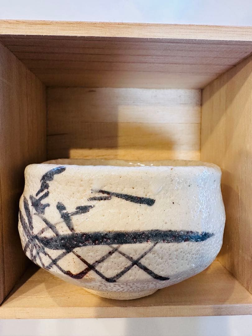 志野焼 絵志野 茶碗 共箱なし 印なし - メルカリ