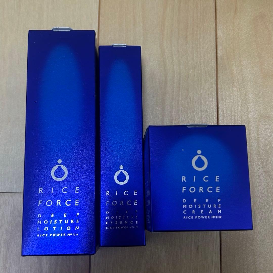 ライスフォース ディープモイスチュア ローション エッセンス クリーム セット