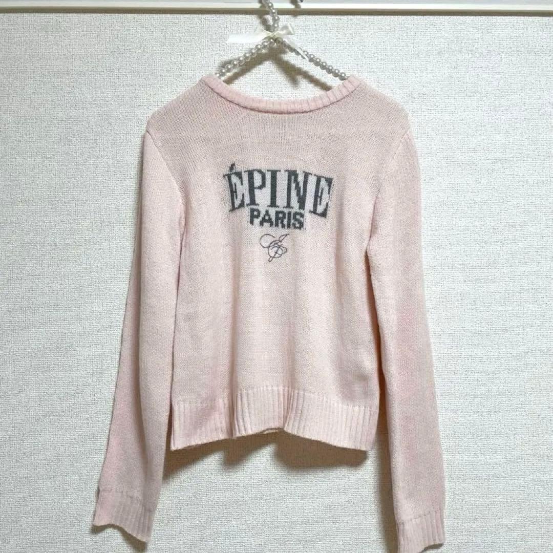 エピヌ ÉPINE PARIS knit pinkピンク ロゴニット - メルカリ