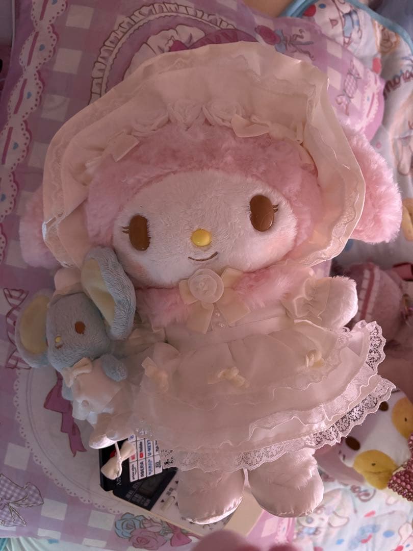 マイメロディ ぬいぐるみ ウェディングドレス レースデザイン No.3770マイメロディのウェルカムドール | スモールハピネスの小さな