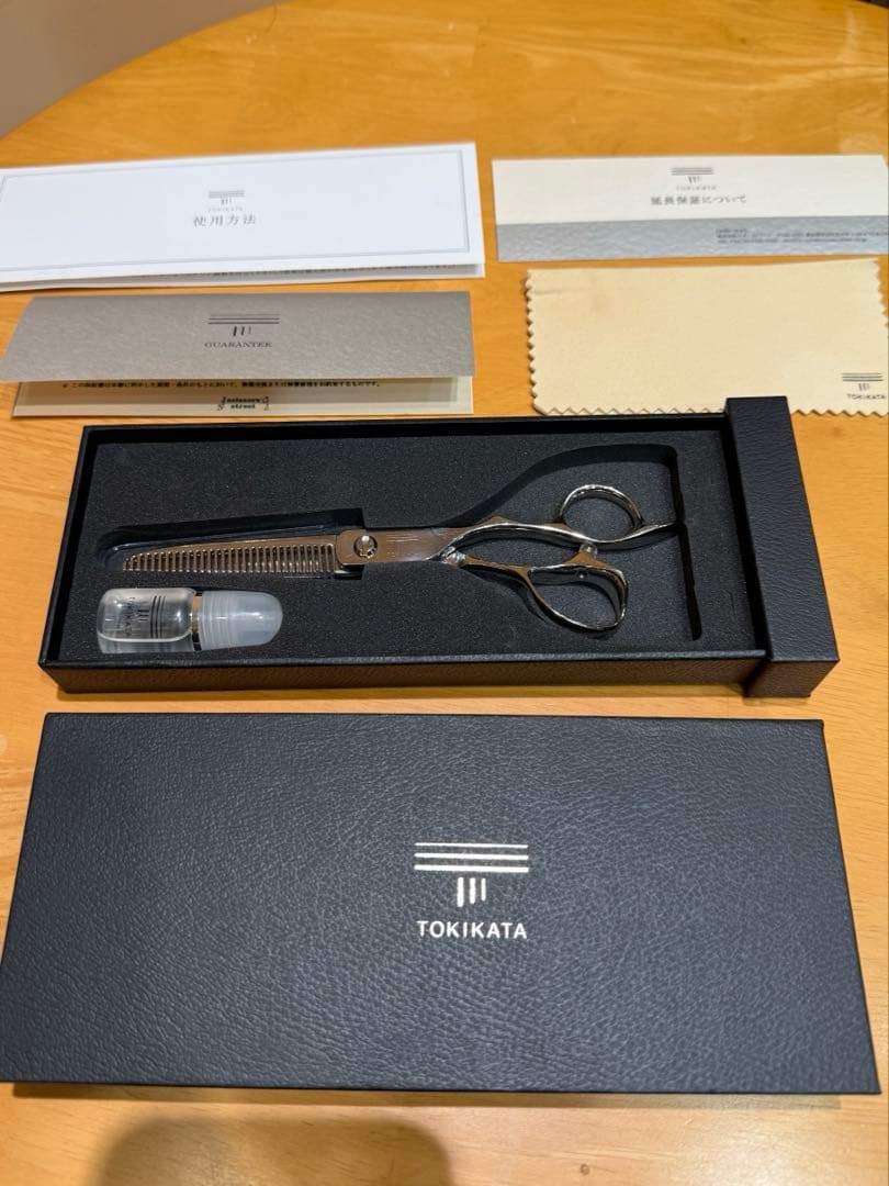 TOKIKATA 散髪用シザー クリーニングクロス付き