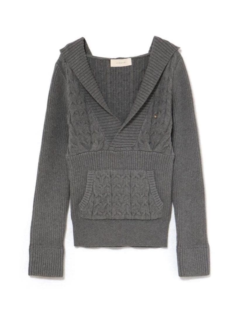 andmary Taylor hoodie knit tops グレー