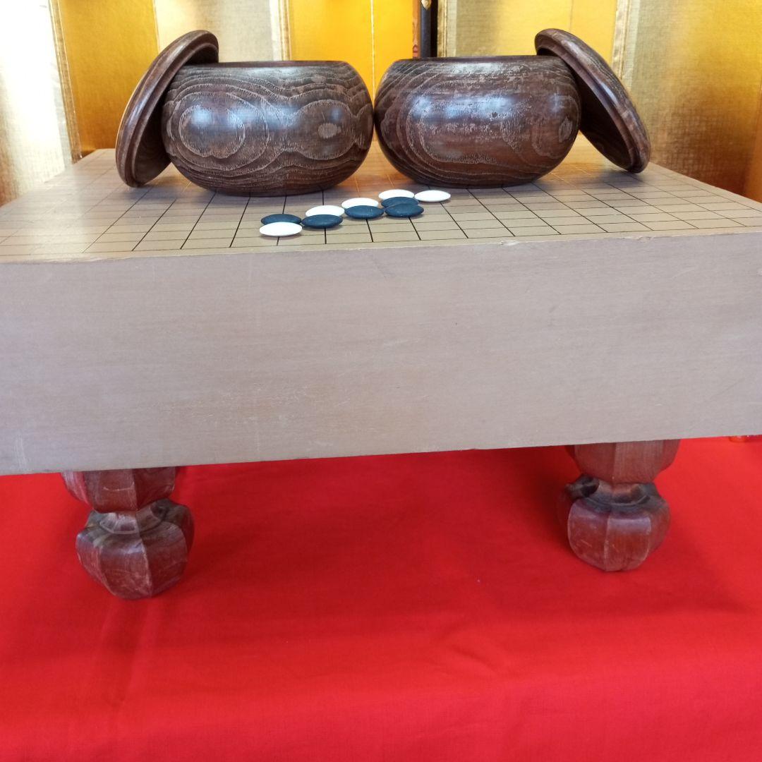 本格囲碁盤 本榧 碁盤囲碁 ヘソあり美品 高級品昭和レトロ 脚付囲碁盤