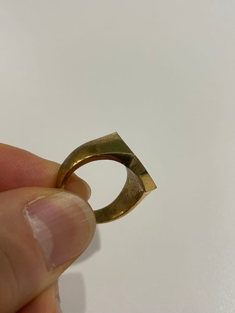 印台 リング 約18.5号 HK18 刻印 - メルカリ