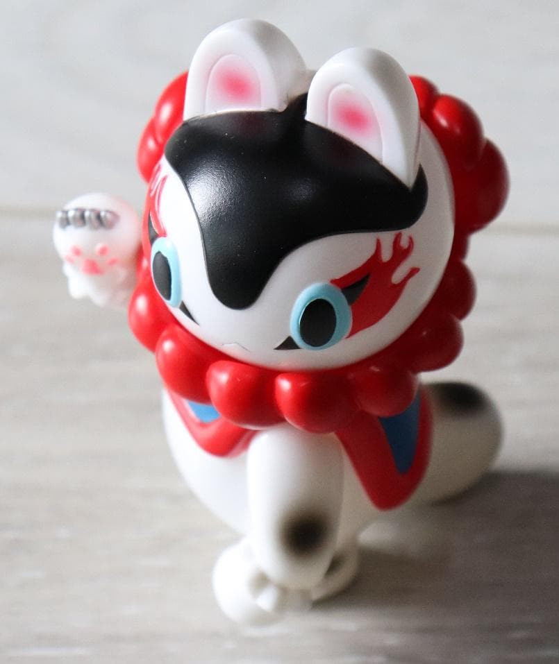 新品郷土玩具怪獣イヌハリゴン スケルトン イラストサイン入り　ソフビ 照紗2