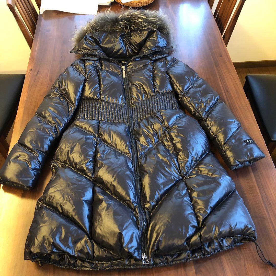 ちこタトラス　ロングダウンコート　ラクーンファー　ブラック　L TATRAS（タトラス） ダウンコート TOKA トカ LTAT23A4953-D レディース