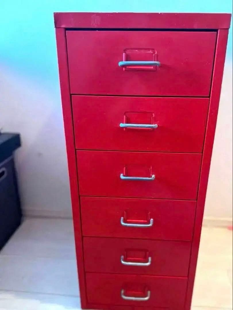 <廃盤>赤 レッド IKEA ヘルメル引き出しユニット　キャスターなし 2026年最新】ヘルメル ikeaの人気アイテム - メルカリ