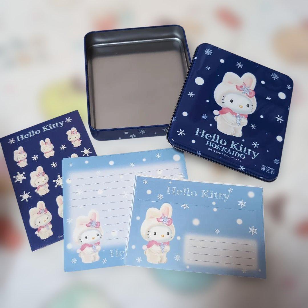 ご当地キティ 北海道 雪うさぎ 缶入り レターセット - メルカリ