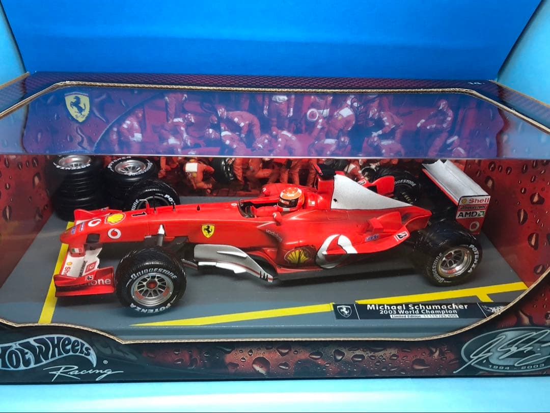 ホットウィール1/18 フェラーリF1 2003 シューマッハ 限定品 新品