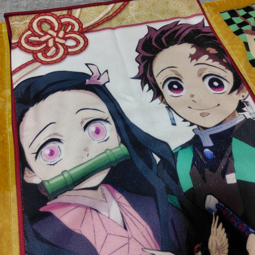 未使用】鬼滅の刃 タオル 竈門炭治郎 竈門禰豆子 兄妹 3枚セット