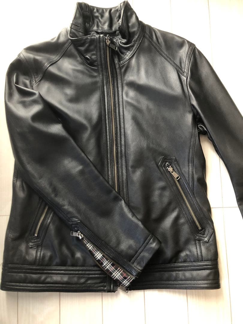 ブラックレーベルクレストブリッジライダースジャケット＆ベストラビットファー3点