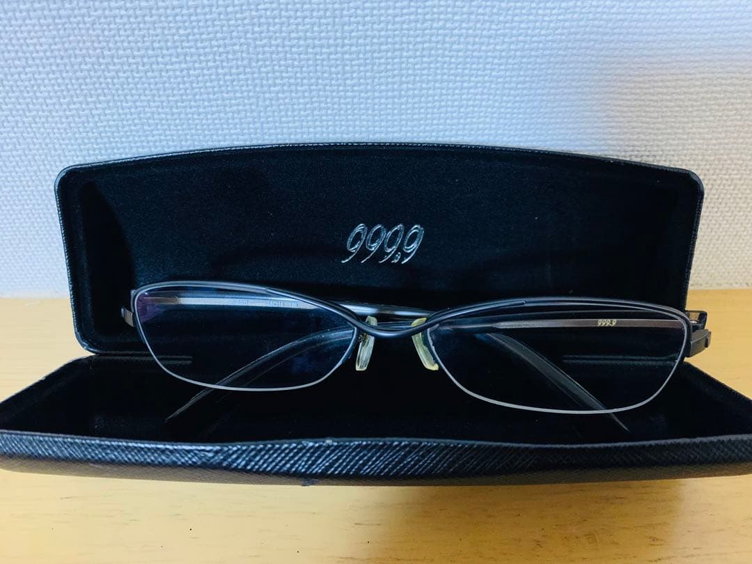 999.9ブラックフレーム 999.9(フォーナインズ) NPM-205-9901クリアブラック/ゴールド(47