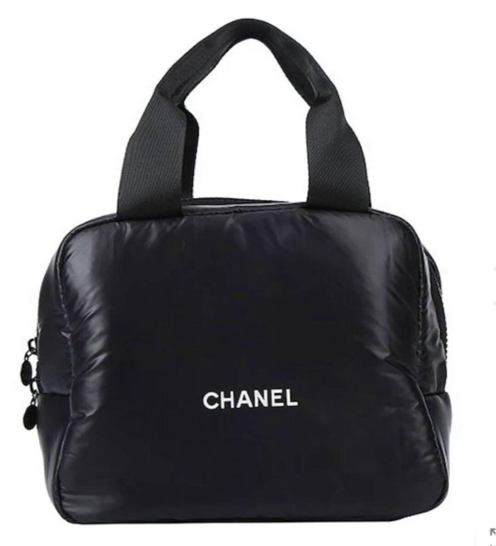 CHANEL ノベルティブラック ナイロンポーチ 約25cm