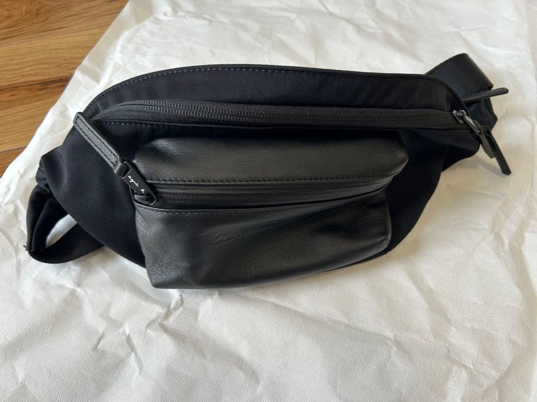 agnès b. アニエスベー　ウエストポーチ OAH14-04 ブラック