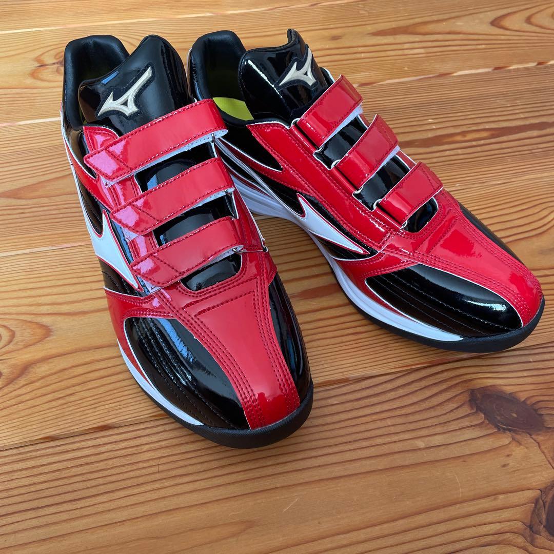 トレーニングシューズ レッド ブラック ベルクロ　28.5cm