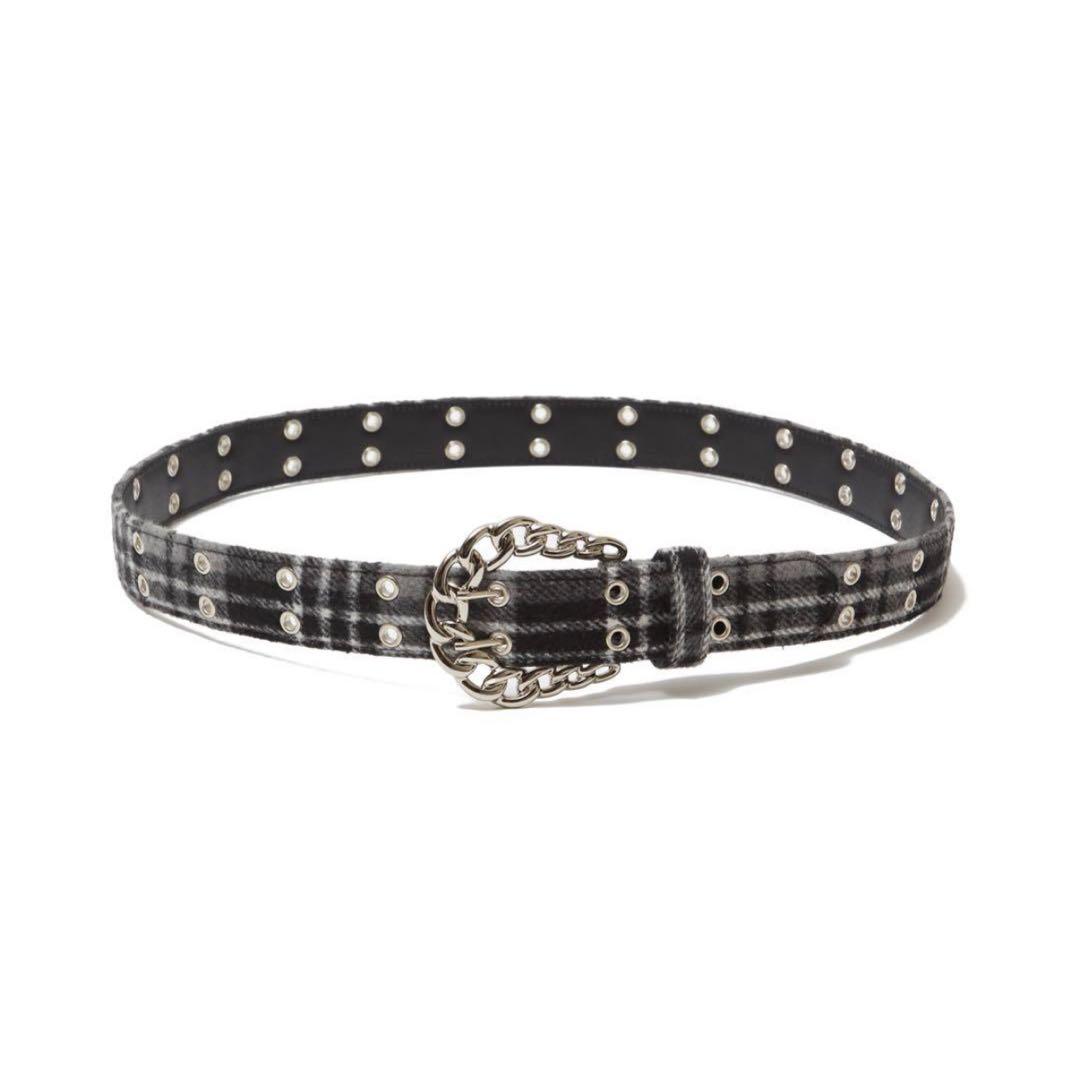 完売品】afb ベルト belt チェック柄 黒 グレー Lサイズ 円堂守着用