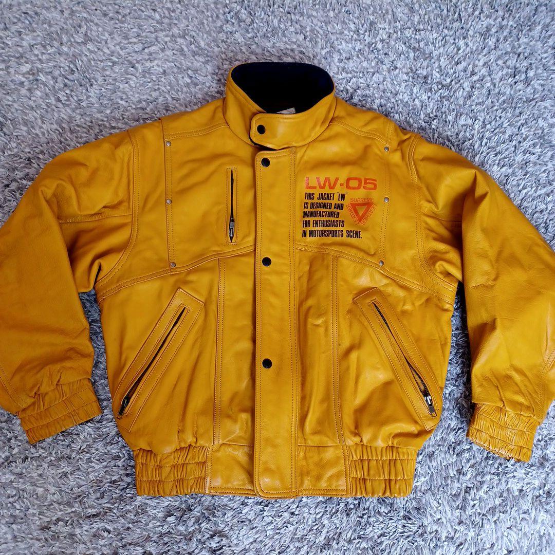 【希少】THE BIKE Daito オールレザーライダース イエロー Lサイズ