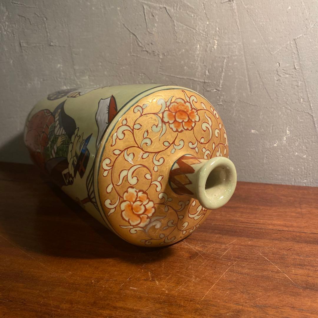 有田焼 円左エ門 南蛮人図 丸瓶 置物オブジェ 花瓶 徳利 金彩 - メルカリ