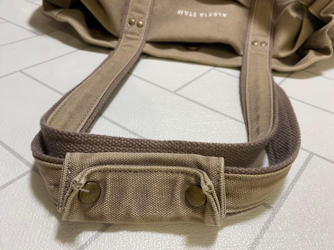 ALEXIA STAM マザーズバッグ ベージュ - メルカリ