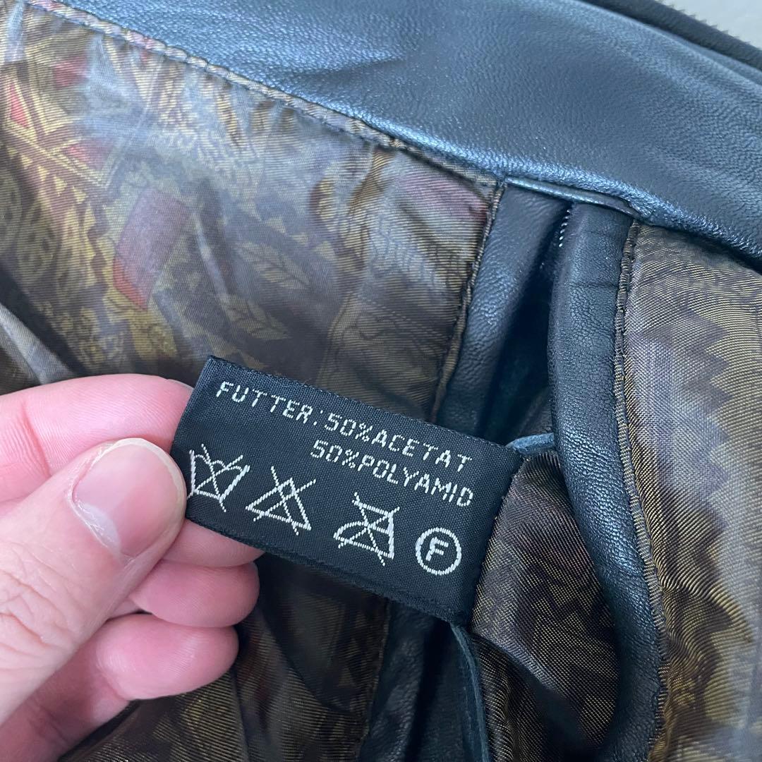 3L相当】BARISAL 羊革 裏地総柄 A-2 フライトジャケット - メルカリ