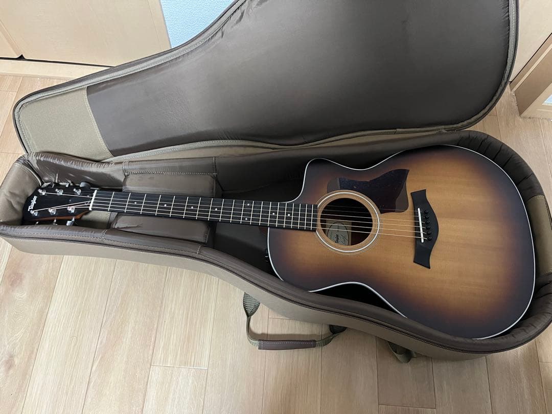 Taylor214ce-Koa SBギターケースピックカポ付き