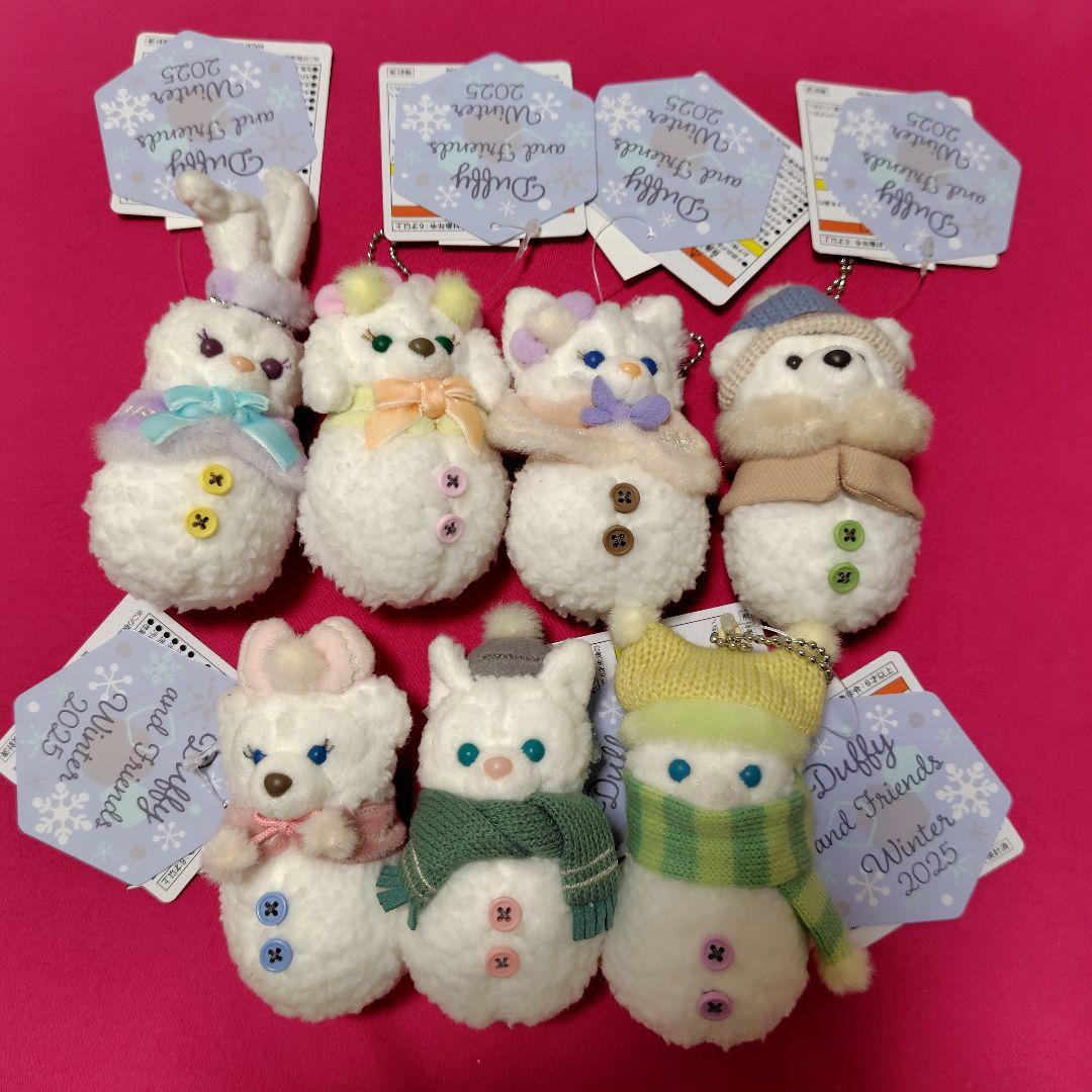 シークレットオブスノーウーデイ雪だるま７人セット 東京ディズニーシー「ダッフィー＆フレンズのシークレット・オブ