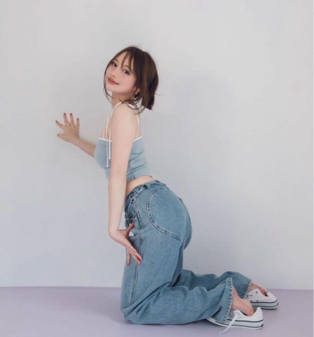 andmary アンドマリー Heart hip wide denim