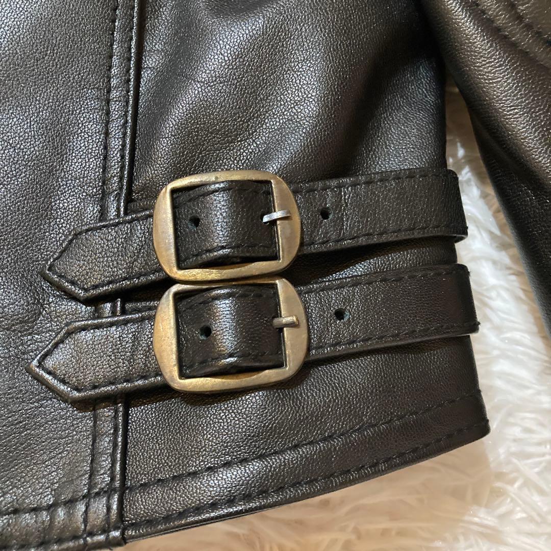 極美品】DEGNER デグナー XL 黒 シングルライダース 山羊革 バイカー