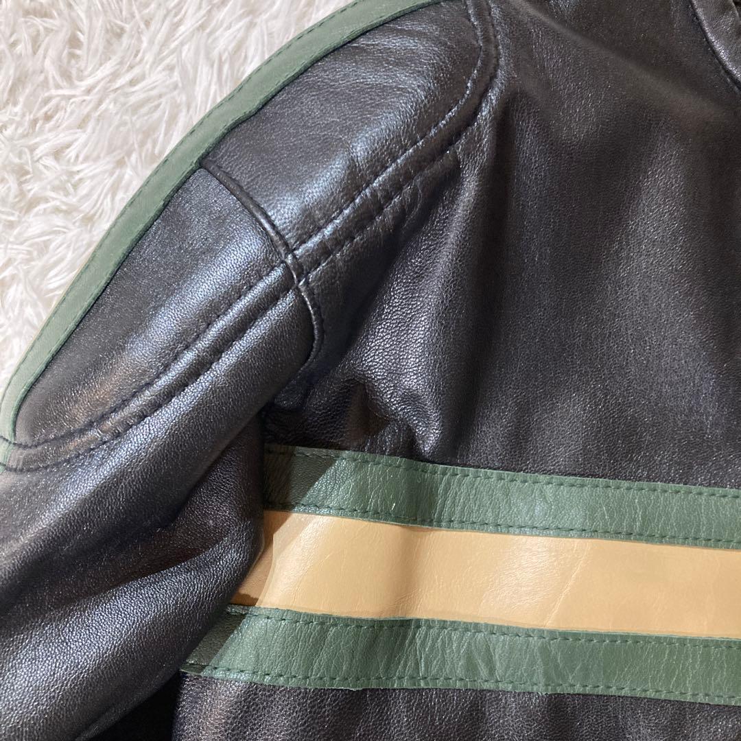 極美品】DEGNER デグナー XL 黒 シングルライダース 山羊革 バイカー