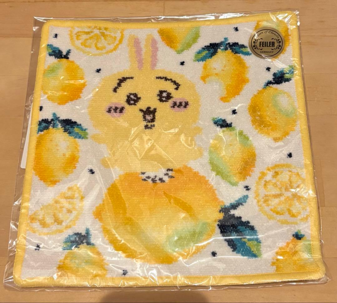 ラブラリーバイフェイラー うさぎ レモンドット ハンカチ ちいかわ