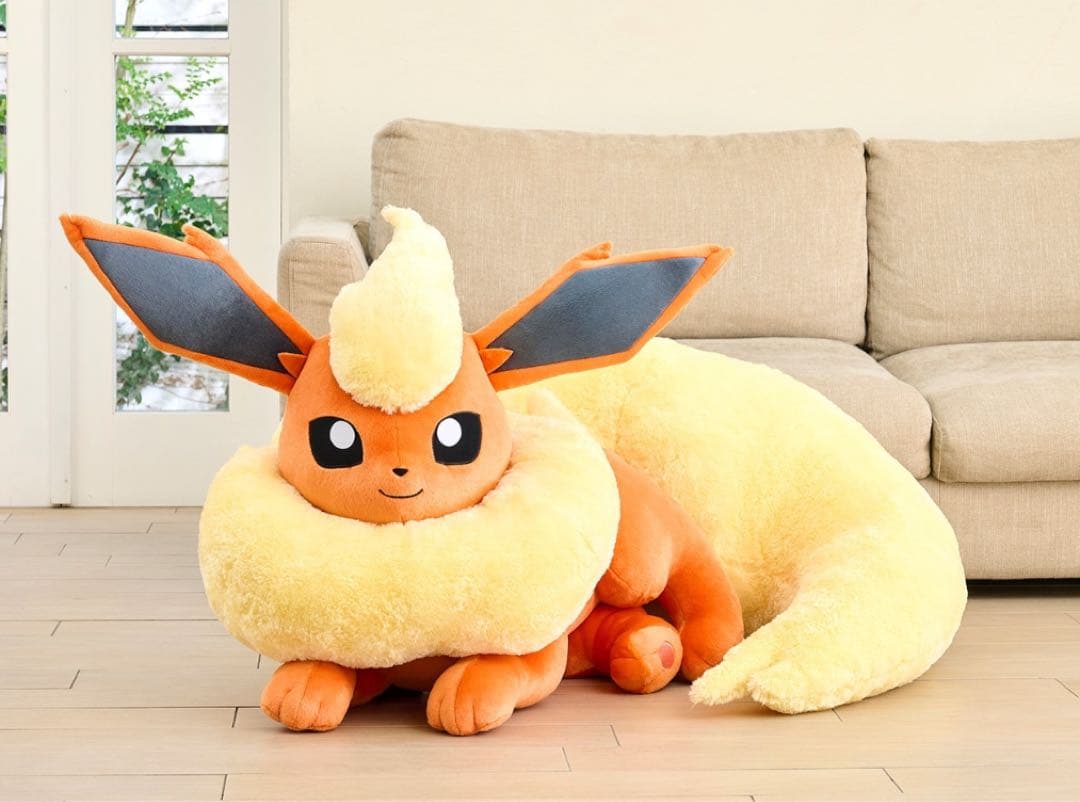 ぬいぐるみ 等身大ブースター 寝そべり 抽選販売】ぬいぐるみ 等身大ブースター 寝そべり ｜【公式】ポケモン