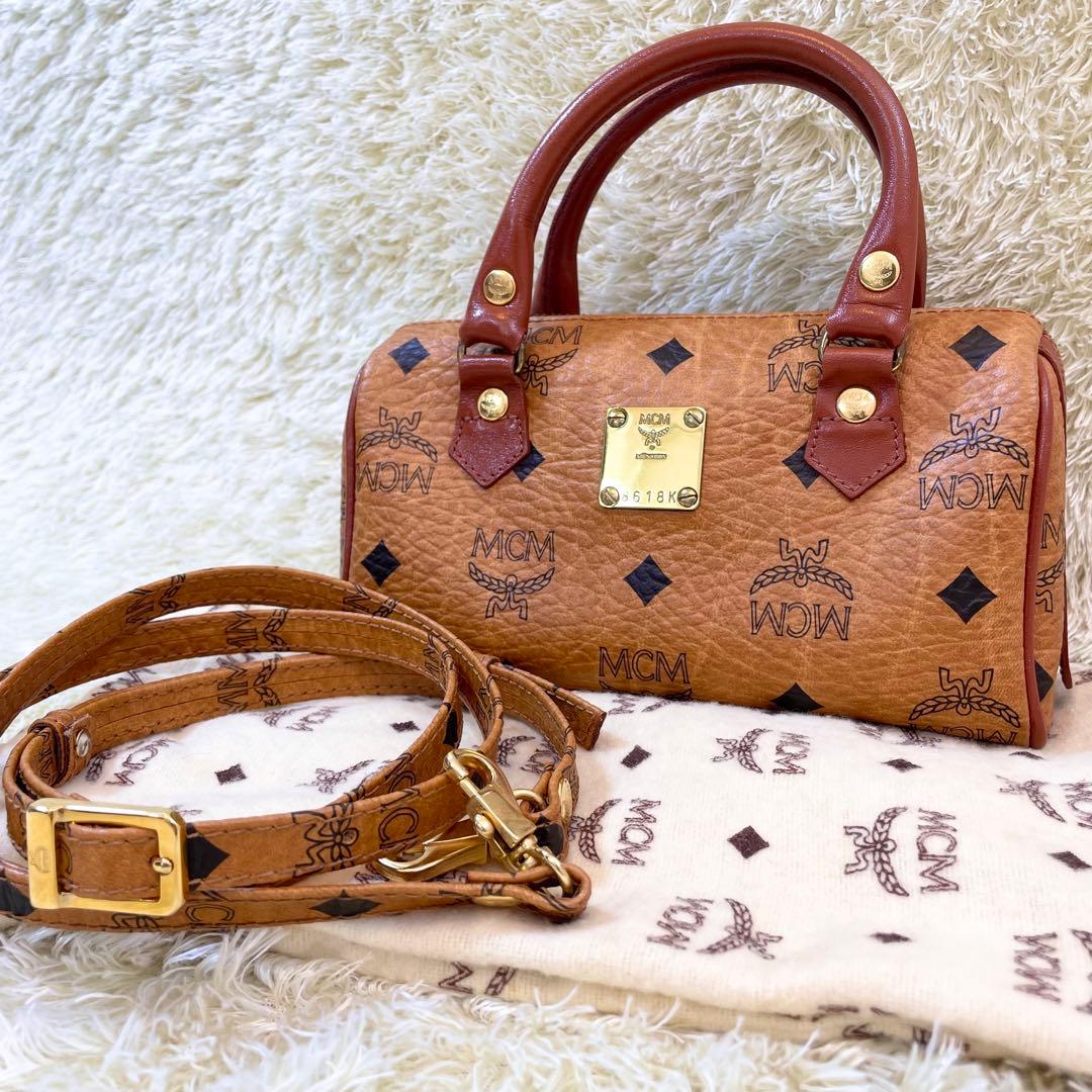 ほぼ新品 美品 MCM ボストン ショルダー