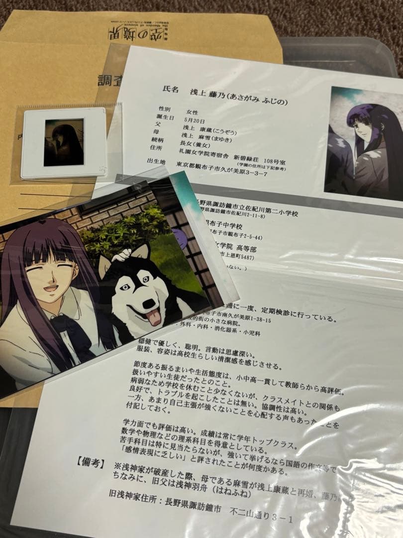 空の境界 浅上藤乃 調査報告書 - メルカリ