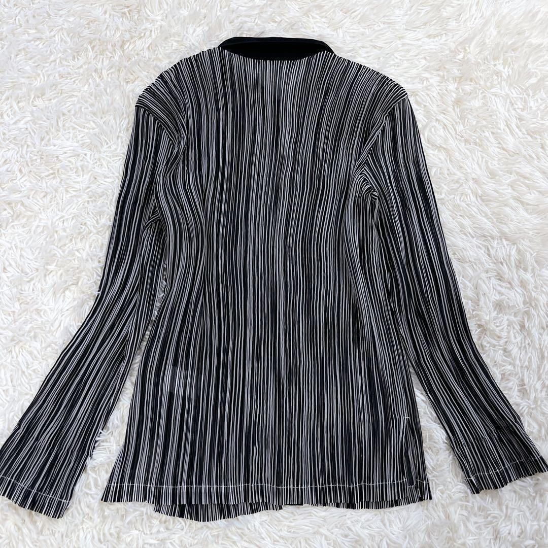 《美品✨希少》イッセイミヤケ プリーツシャツ ストライプ プリーツプリーズ