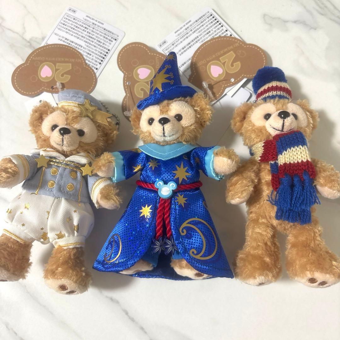 ダッフィー ぬいぐるみバッジ 復刻版 3体セット